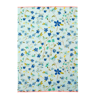 Cotton Tea Towel Blue Floral Print By Rice DK